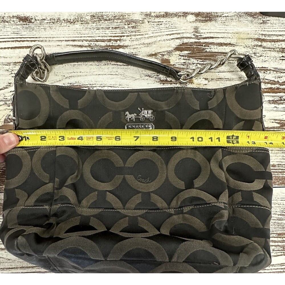Coach Madison Luxury Designer Logo Tribeca Black Shoulder‎ Hobo Bag 14127 - Picture 7 of 9